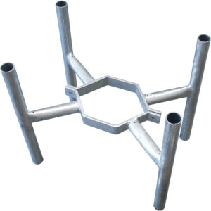 Heavy Duty Galvanised Mast Head - 4 Sector Telegraph Pole Mount